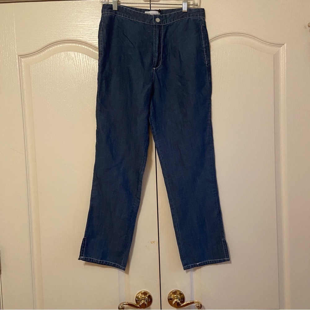 NWT Zara Straight Leg Pants - Dark Blue